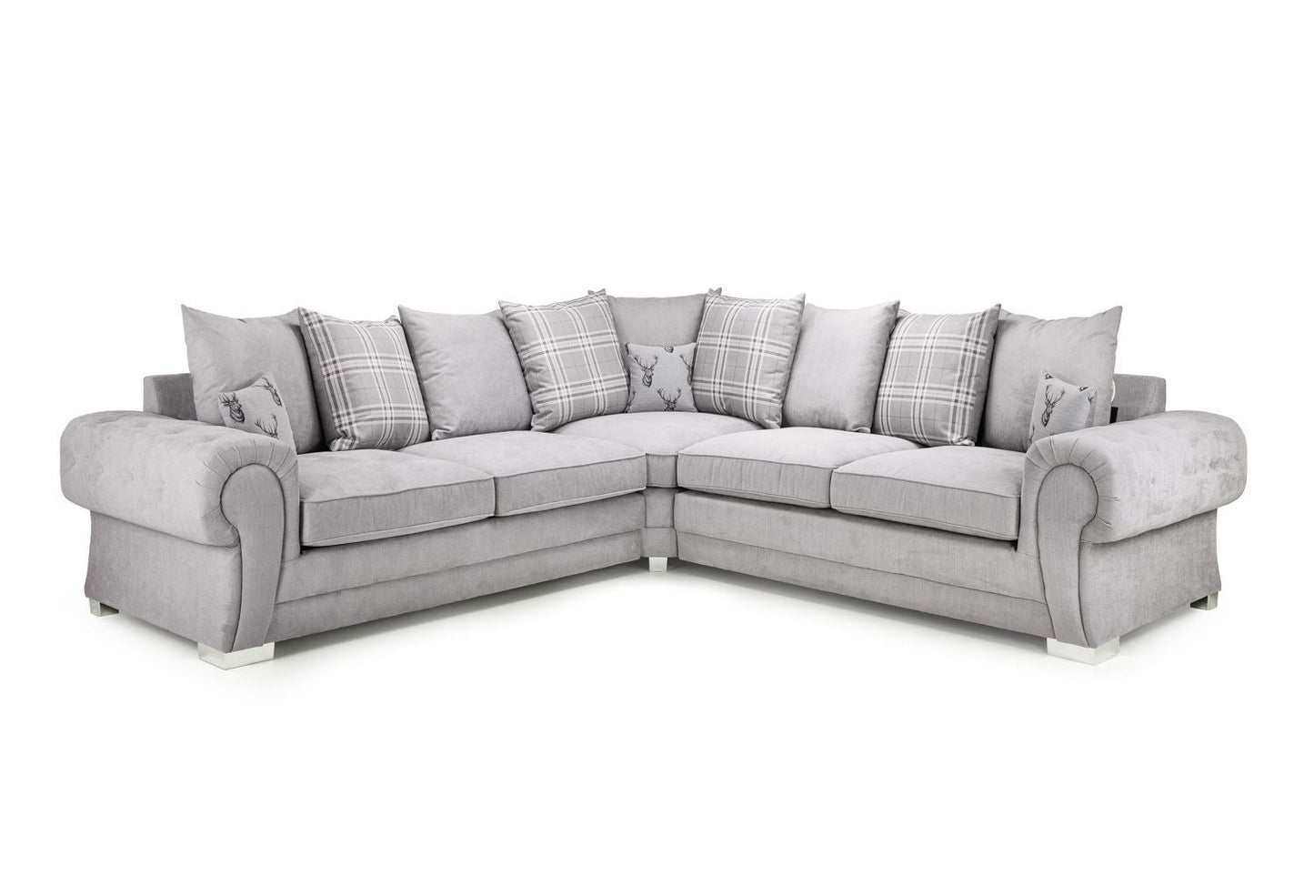 Verona Scatterback Grey Large Corner Sofabed