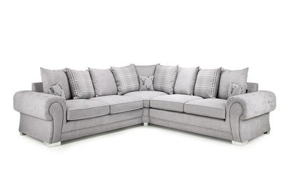 Verona Scatterback Grey Large Corner Sofabed