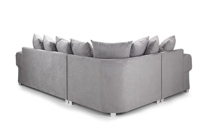 Verona Scatterback Grey Left Hand Corner Sofabed