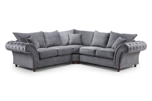 Windsor Fullback Grey Large Corner Sofa