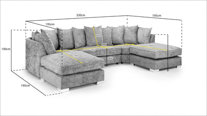 Bishop Scatterback U Shape Corner Sofa