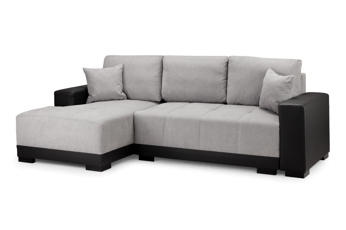 Cimiano Black/Grey Left Hand Corner Sofabed