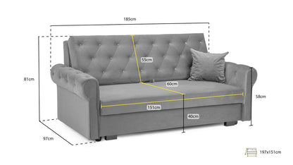 Rosalind 3 Seater Sofabed