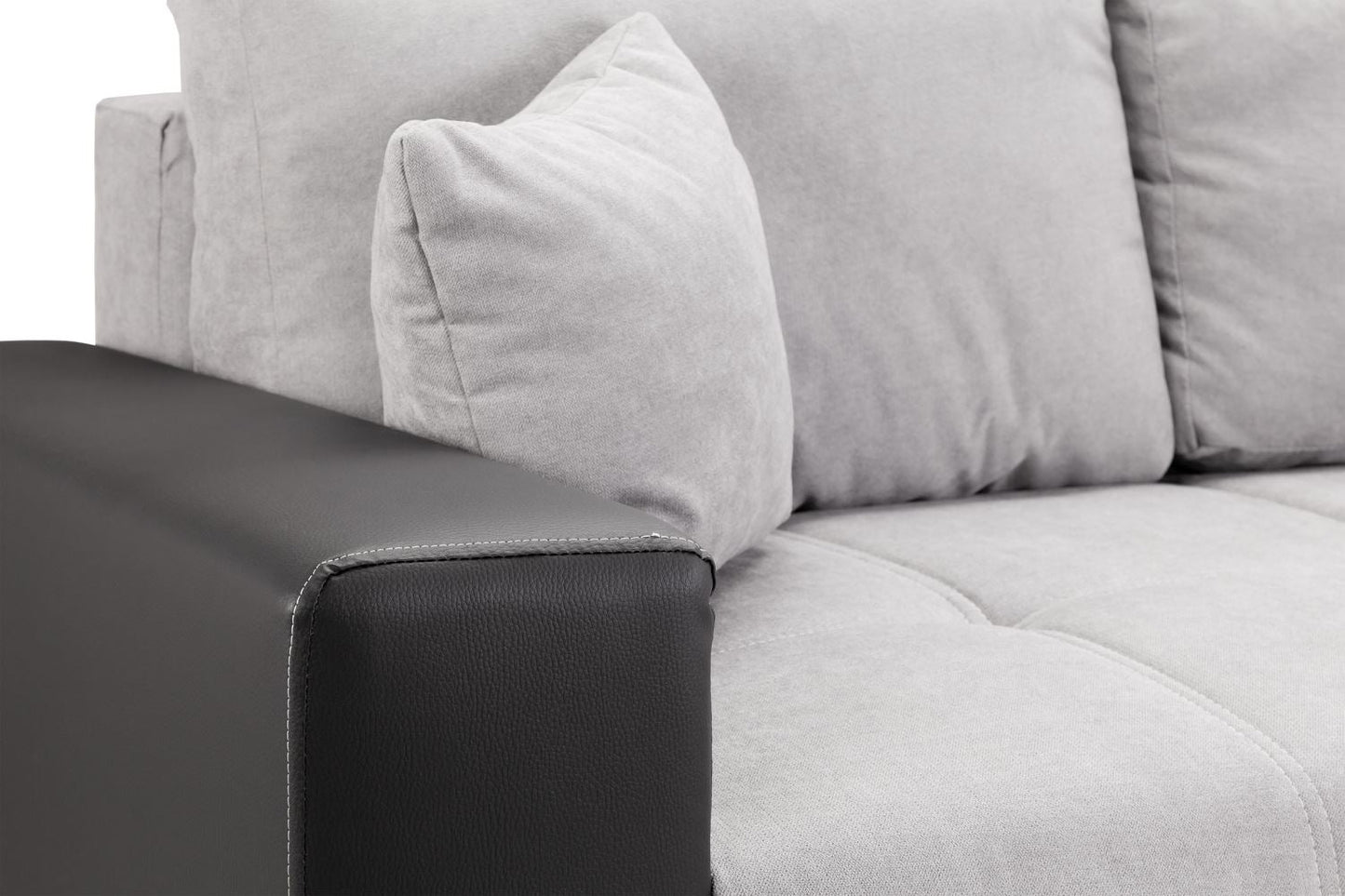 Cimiano Black/Grey Left Hand Corner Sofabed