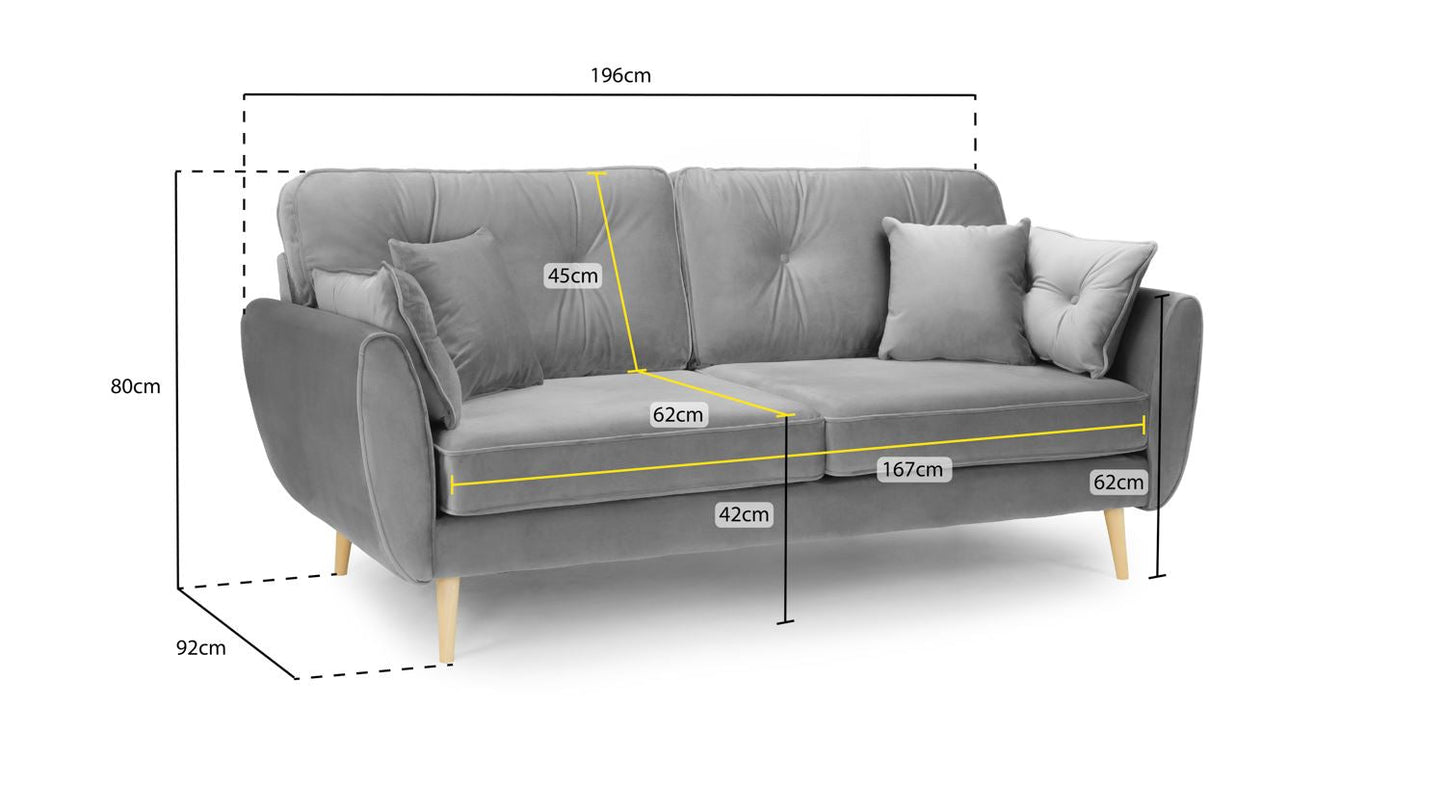 Zinc 3 Seater Sofa