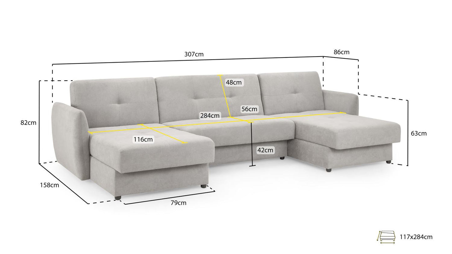 Kelda Universal Corner Sofabed