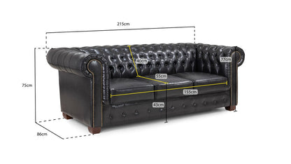 Chesterfield 3 Seater Sofa