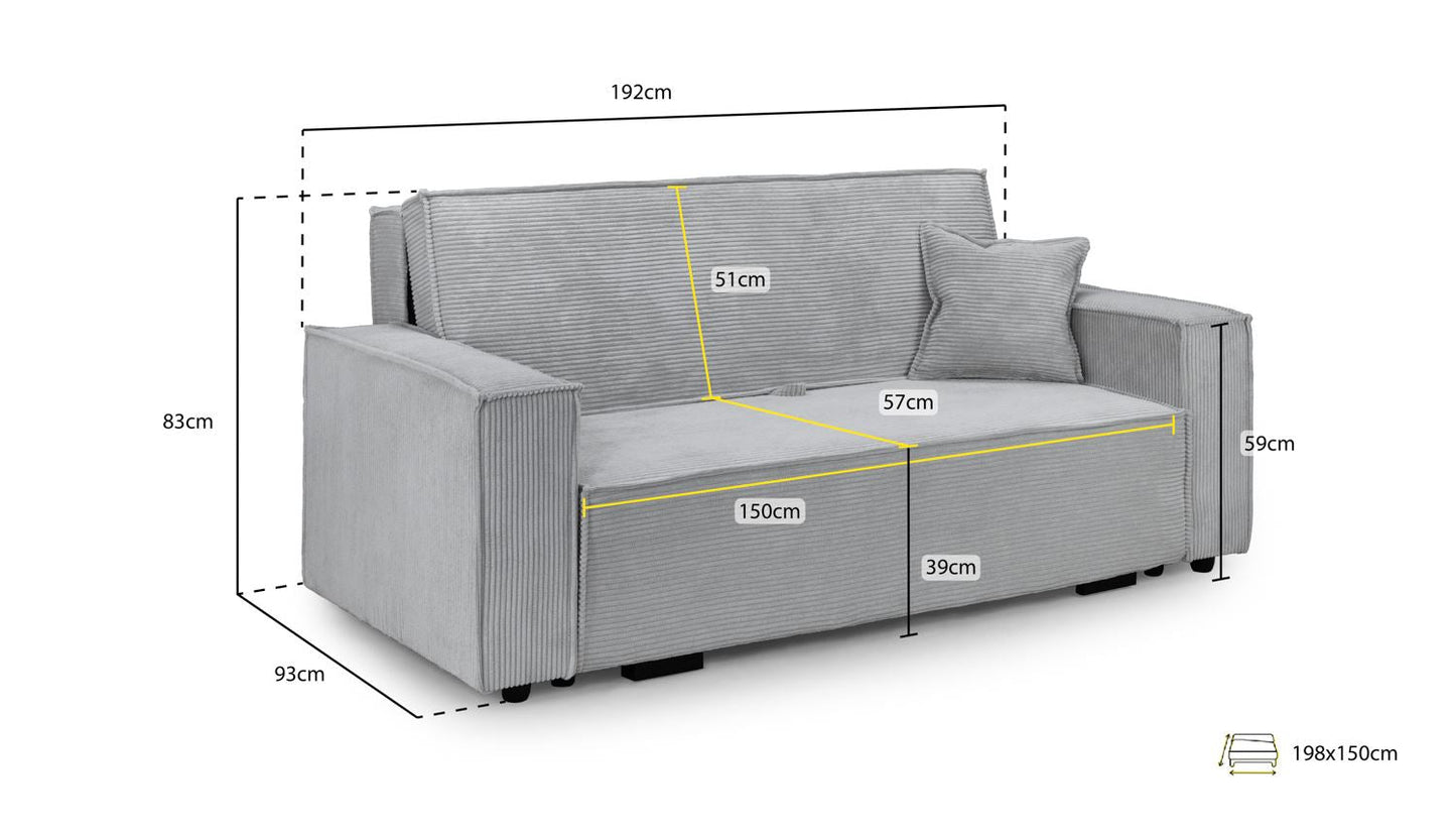 Cassia 3 Seater Sofabed