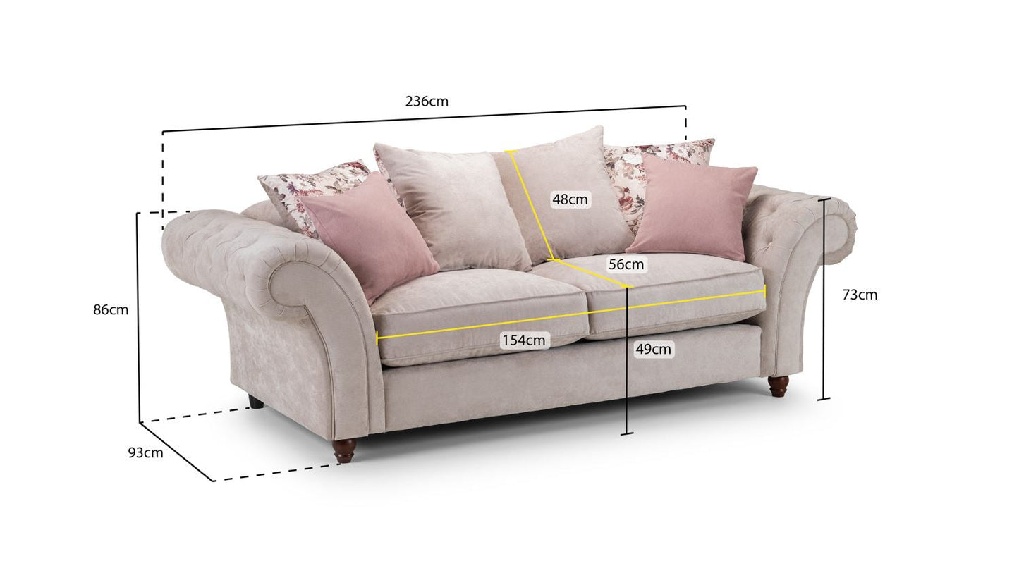 Roma Chesterfield 3 Seater Sofa