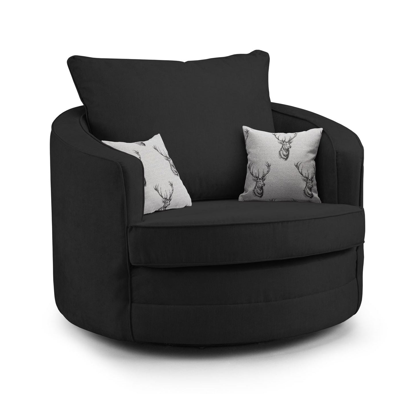 Verona Fullback Black Swivel Chair