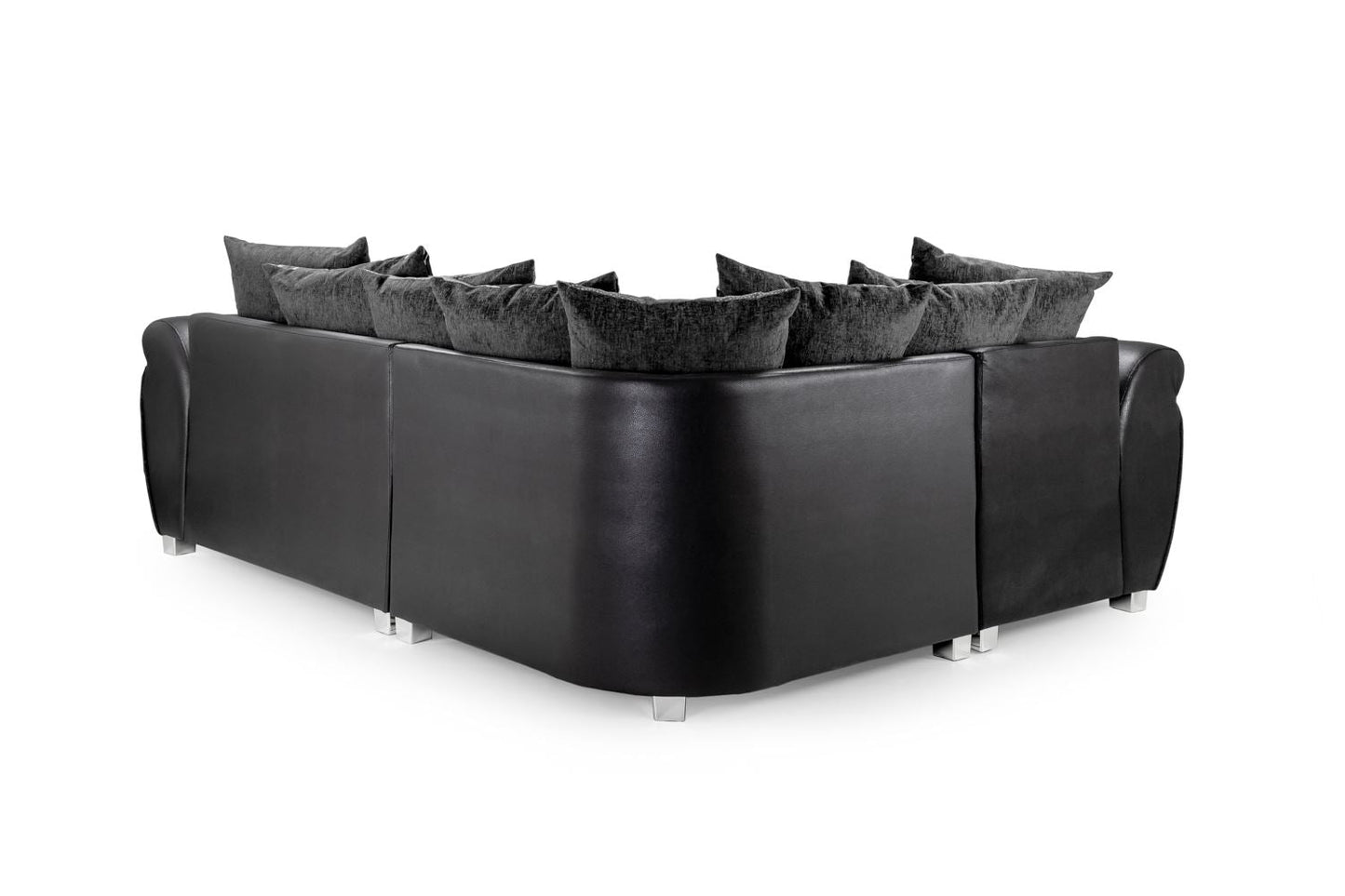 Shannon Black/Grey Left Hand Corner Sofa