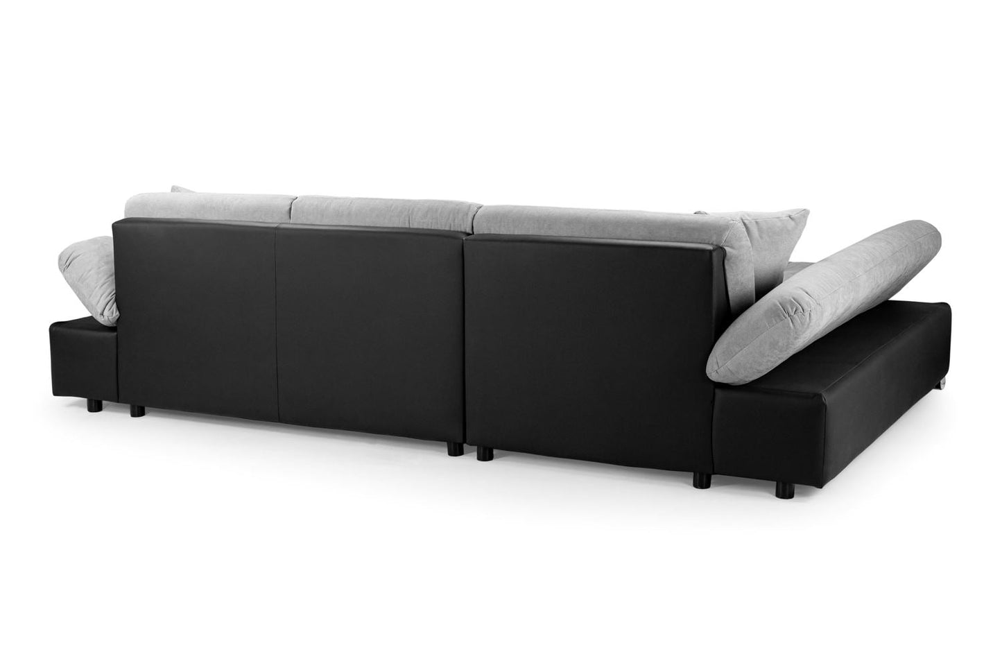 Malvi Black/Grey Left Hand Corner Sofabed