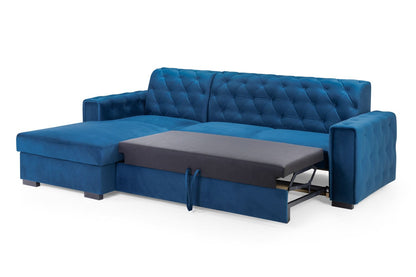 Reva Blue Left Hand Corner Sofabed