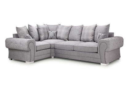 Verona Scatterback Grey Left Hand Corner Sofabed