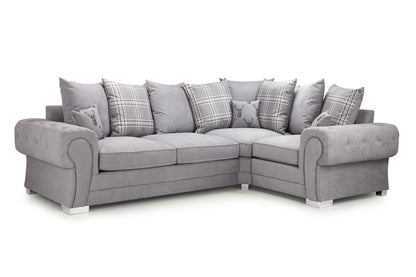 Verona Scatterback Grey Right Hand Corner Sofabed