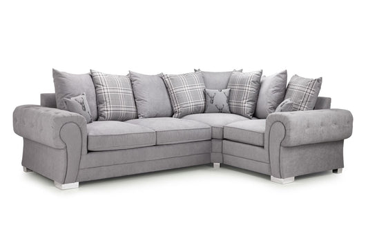 Verona Scatterback Grey Right Hand Corner Sofabed