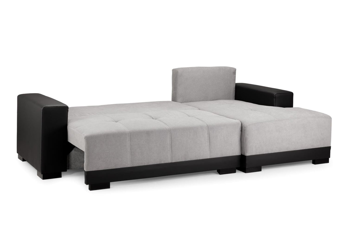 Cimiano Black/Grey Right Hand Corner Sofabed