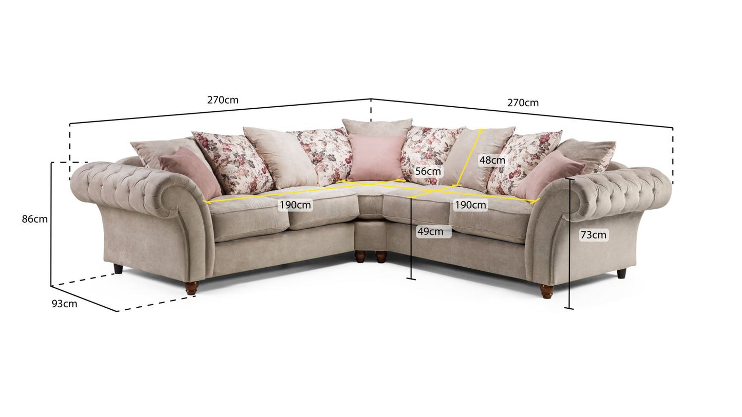 Roma Chesterfield Large Corner Sofa