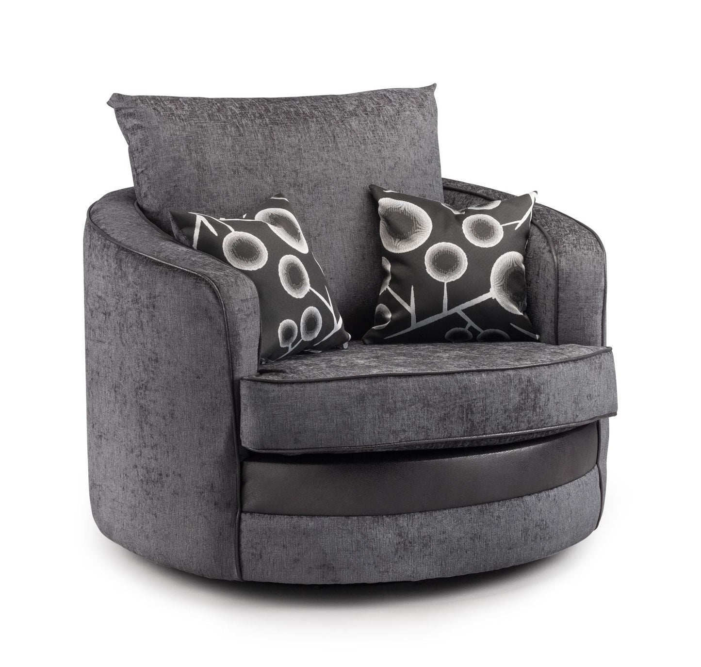 Shannon Black/Grey Swivel Chair