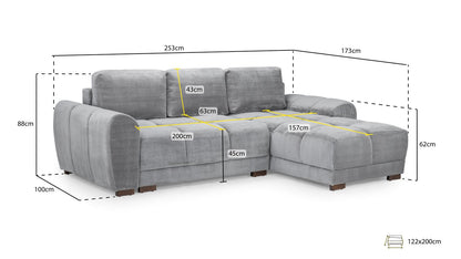 Azzuro Universal Corner Sofabed