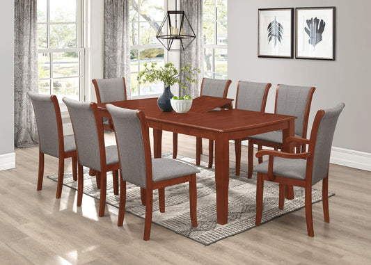 Carlo Dining set with 6 side and 2 armchair Mahogany