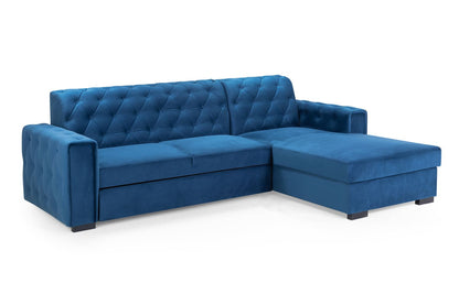 Reva Blue Right Hand Corner Sofabed