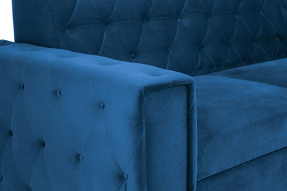 Reva Blue Left Hand Corner Sofabed