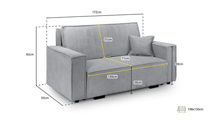 Cassia 2 Seater Sofabed