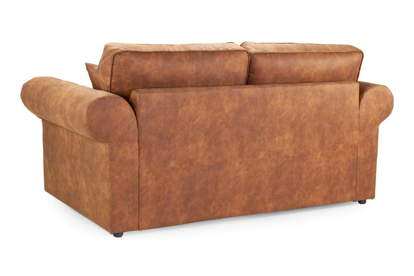 Oakland Tan Faux Leather 2 Seater Sofabed