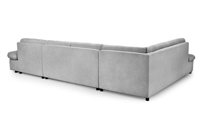 Bergen Grey Left Hand Facing U Shape Corner Sofabed